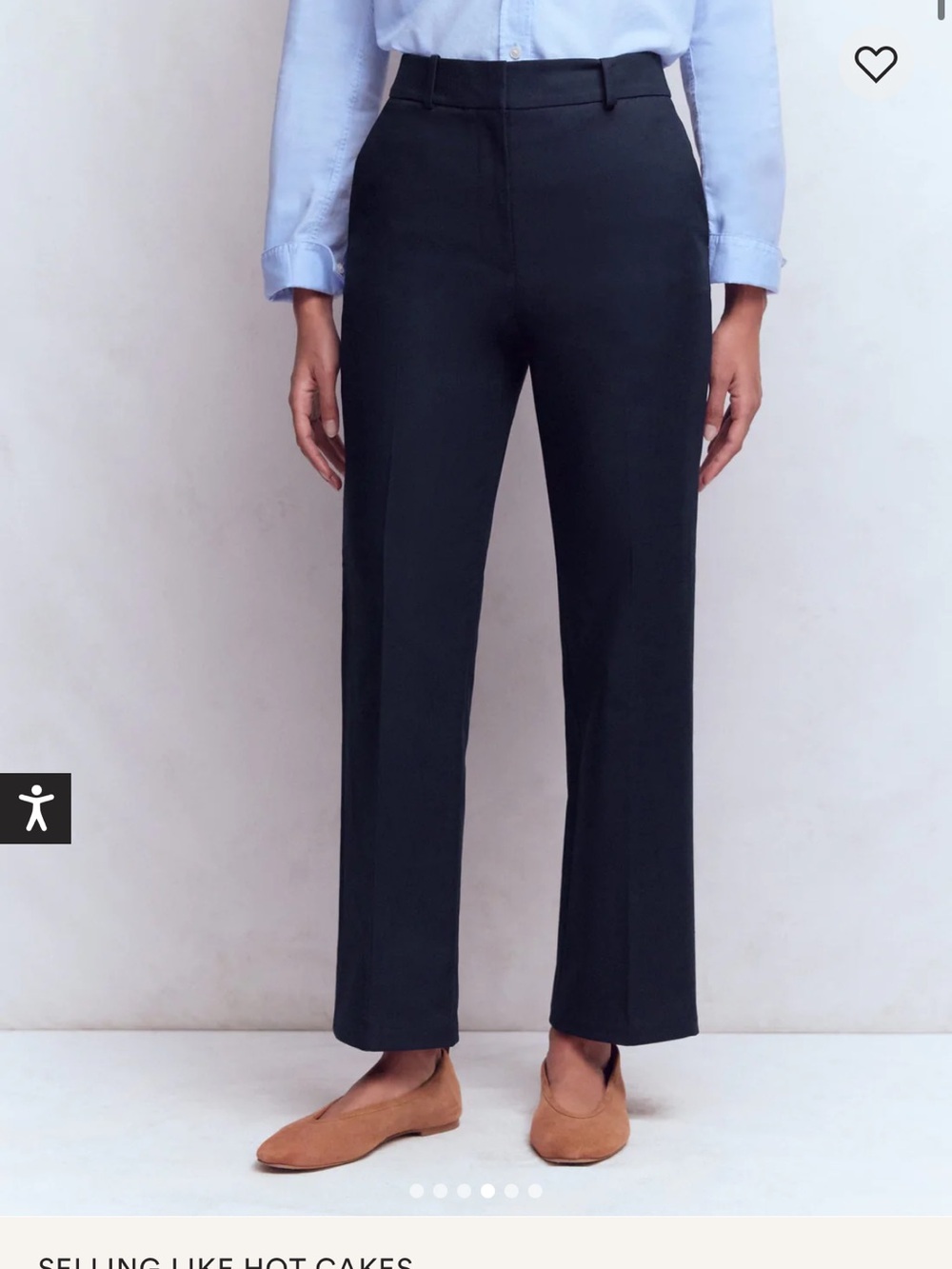 Boden Navy Straight-Leg Dress Pants